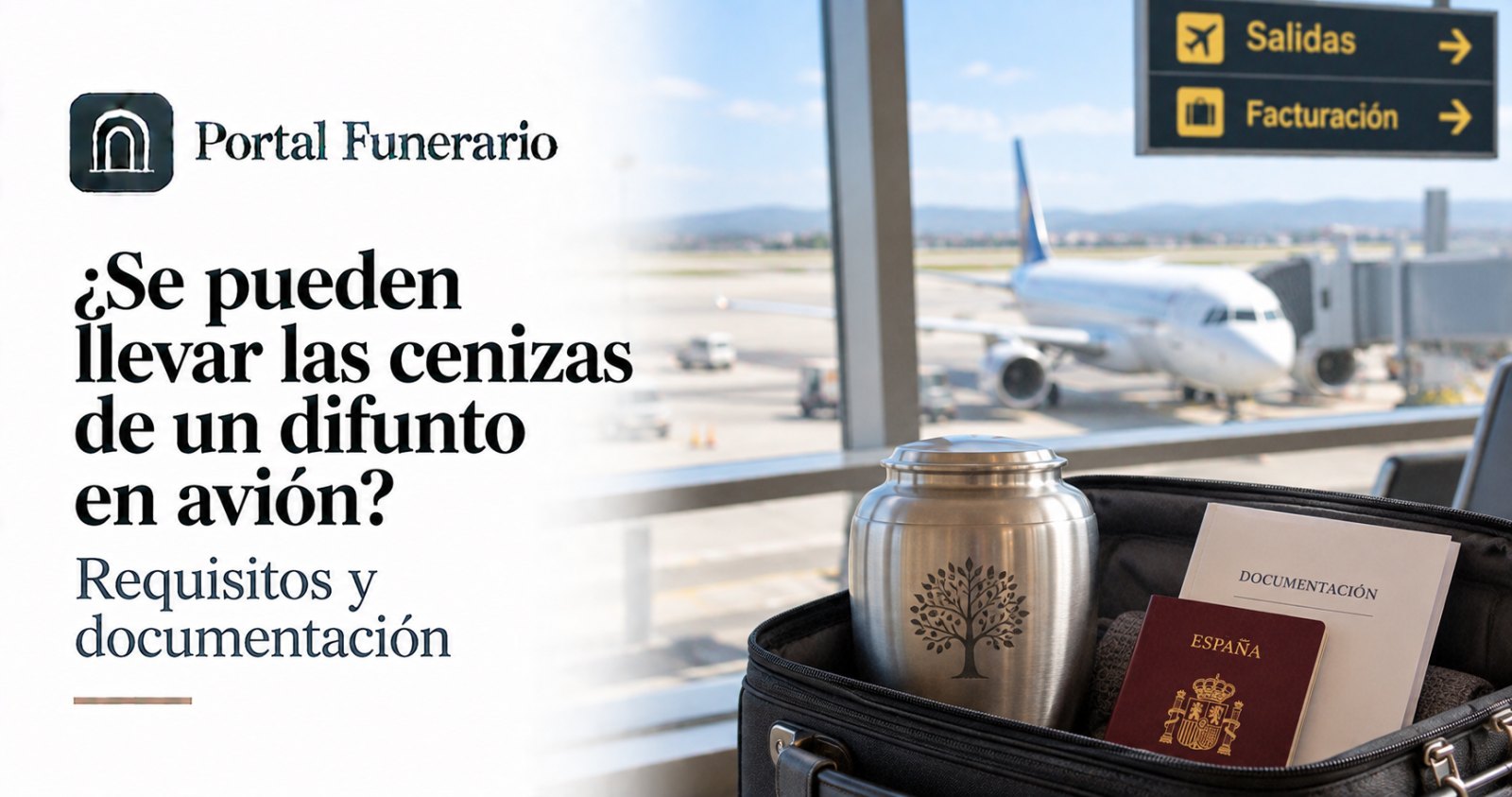 ¿Se pueden llevar las cenizas de un difunto en avión? Requisitos y documentación
